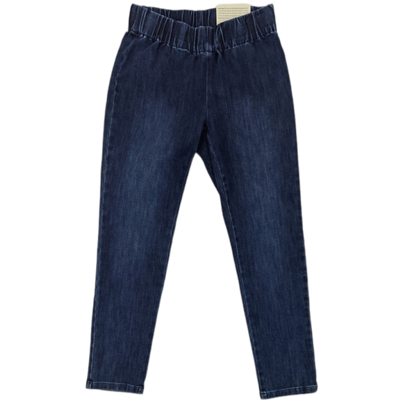 Soft Surroundings Metro Denim Jean Leggings NWT Womens Petite XS Dark Wash - Picture 2 of 11